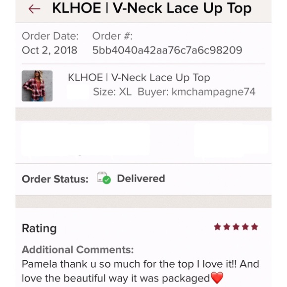 KLHOE | V-Neck Lace Up Top - Picture 7 of 8